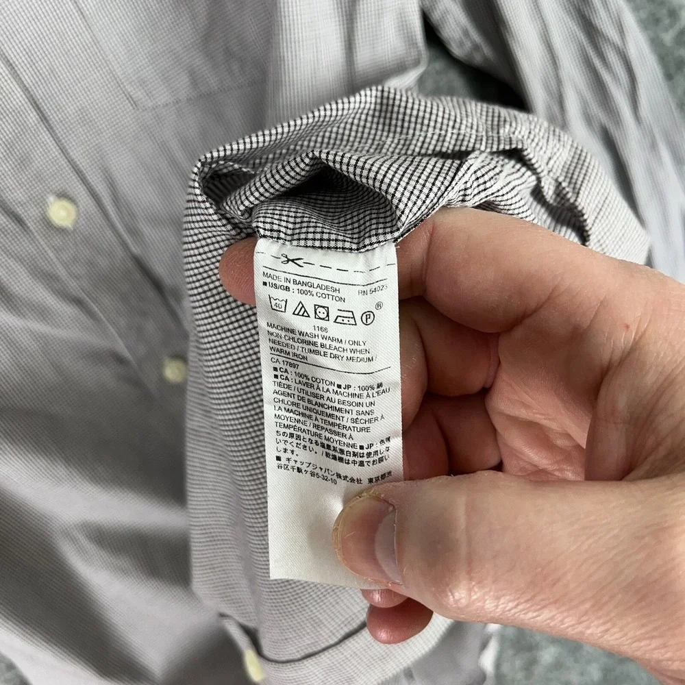 Banana Republic Shirt Mens M Plaid Stretch‎ Soft Wash Slim Fit Business Casual